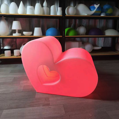 Créatif couleur LED Glowing cœur tabourets chaise de cœur pour l'événement