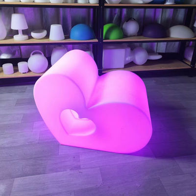Créatif couleur LED Glowing cœur tabourets chaise de cœur pour l'événement
