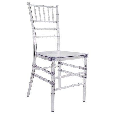 Chaise de banquet en acrylique nordique - Chaise de cristal en plastique transparent pour mariage - Chaise de salle à manger en acrylique