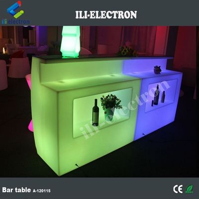 Un design de comptoir en plastique multicolore illuminé pour une maison moderne mini bar à vendre