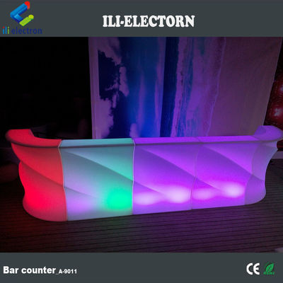 Nouveau ensemble de barres en plastique PE multicolore commercial portable à LED