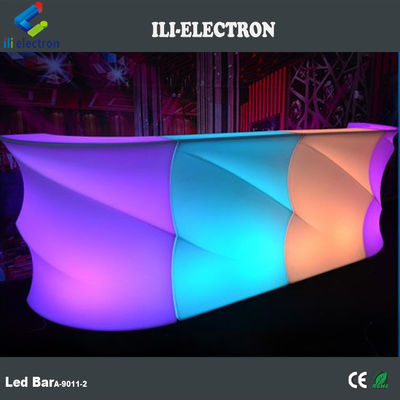 Table à barres à LED en forme d'onde / comptoir à barres LED / comptoir à barres LED à vendre en haut