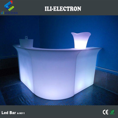 table à bar à coin à LED éclairée
