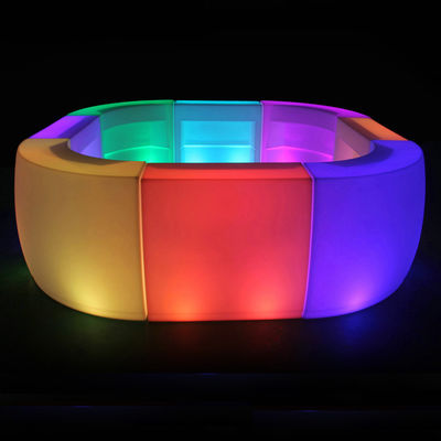 Commercial lumineux LED Bar Compteur PE Matériau plastique 16 couleurs changeantes
