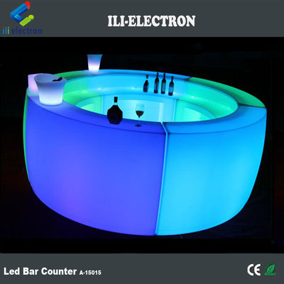 Commercial lumineux LED Bar Compteur PE Matériau plastique 16 couleurs changeantes