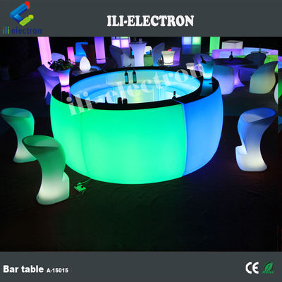 Commercial lumineux LED Bar Compteur PE Matériau plastique 16 couleurs changeantes