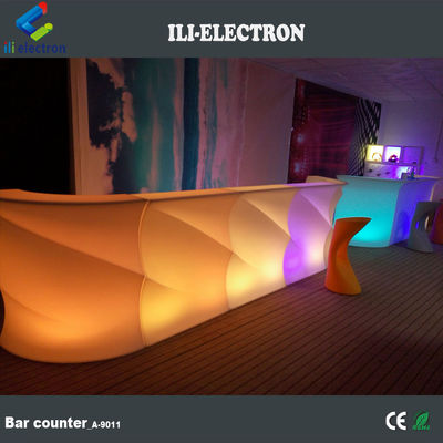 Forme d' onde Compteur de barre LED lumineux, Table de bar extérieure éclairée étanche