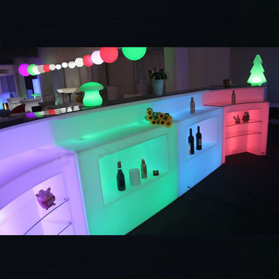 Table à bar LED de restaurant moderne en plastique commercial CE ROHS UL