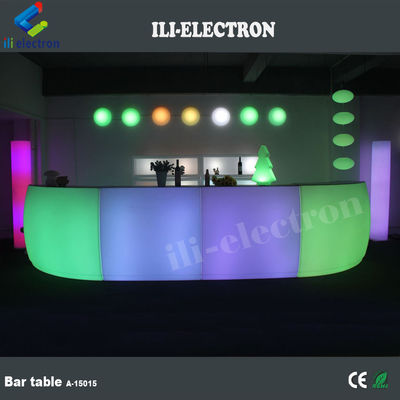 Table à bar LED de restaurant moderne en plastique commercial CE ROHS UL