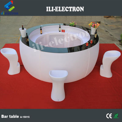 Table à bar LED de restaurant moderne en plastique commercial CE ROHS UL