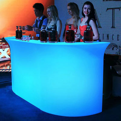 Le comptoir de bar à LED moderne éclairé par le salon / restaurant en plastique LED