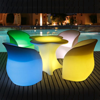 Ensemble de meubles de jardin à lumière LED
