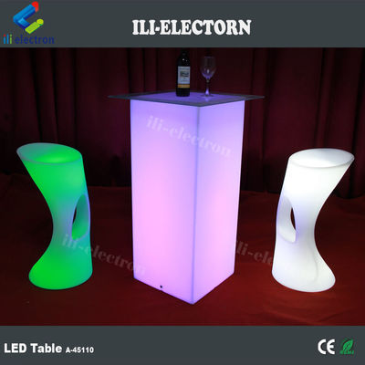 Tables de meubles modernes à lumière LED RVB avec batterie au lithium rechargeable