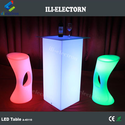 Tables de meubles modernes à lumière LED RVB avec batterie au lithium rechargeable