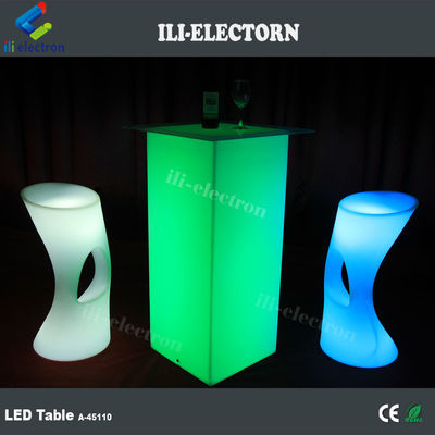 Tables de meubles modernes à lumière LED RVB avec batterie au lithium rechargeable