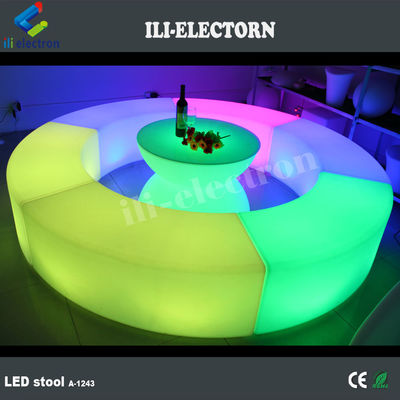 Meubles à lumière LED à changement de couleur, fauteuil de salon LED rechargeable OEM