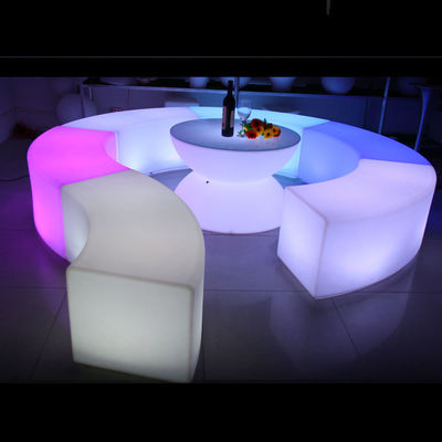 Meubles à lumière LED à changement de couleur, fauteuil de salon LED rechargeable OEM
