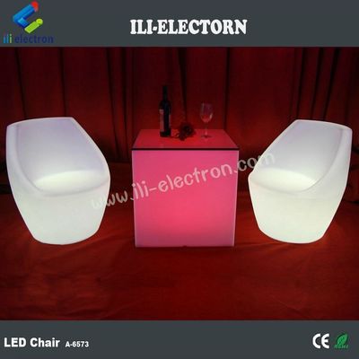 chaise de soirée LED rechargeable portable éclairée multicolore
