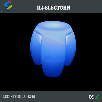 Tabouret de bar en plastique avec batterie rechargeable