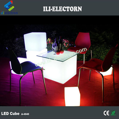 LED éclairé Tabouret cube fauteuil cube