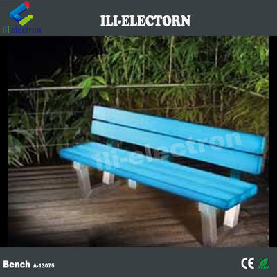 16 couleurs de plastique lumineux meubles en LED banc de jardin extérieur