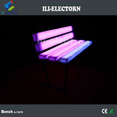 16 couleurs de plastique lumineux meubles en LED banc de jardin extérieur