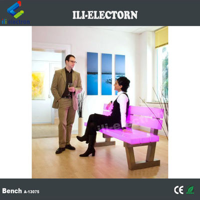 16 couleurs de plastique lumineux meubles en LED banc de jardin extérieur
