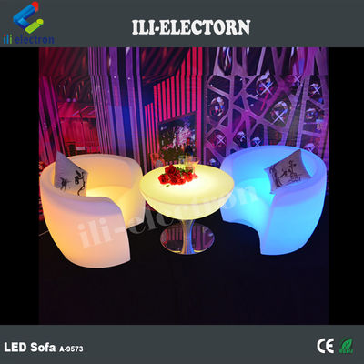 Meubles en PE plastique LED lumineux, canapé de salon LED éclairé