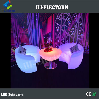 Meubles en PE plastique LED lumineux, canapé de salon LED éclairé