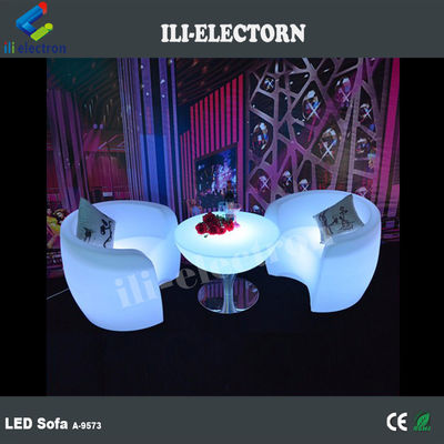 Meubles en PE plastique LED lumineux, canapé de salon LED éclairé