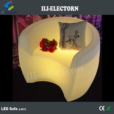 Meubles en PE plastique LED lumineux, canapé de salon LED éclairé