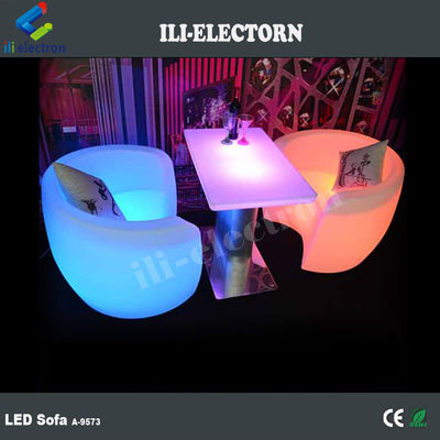 Meubles en PE plastique LED lumineux, canapé de salon LED éclairé