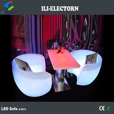 Meubles en PE plastique LED lumineux, canapé de salon LED éclairé