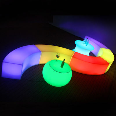 contrôle à distance en plastique transparent LED lumières magiques siège de tabouret