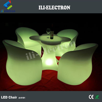 chaises en plastique éclairantes en PE extérieur
