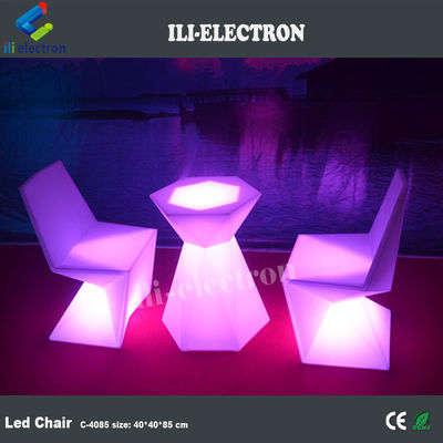 Chaises d'éclairage à LED en plastique personnalisées