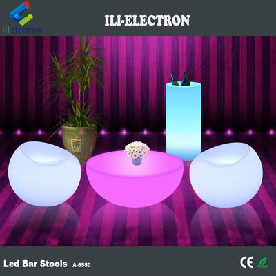 Tabourets à bar en plastique à LED utilisés dans le commerce