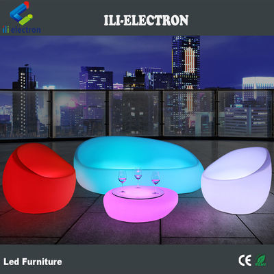 étanche à l'eau, changeant de couleur en plastique, ensemble de chaises de table à thé