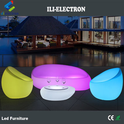 étanche à l'eau, changeant de couleur en plastique, ensemble de chaises de table à thé