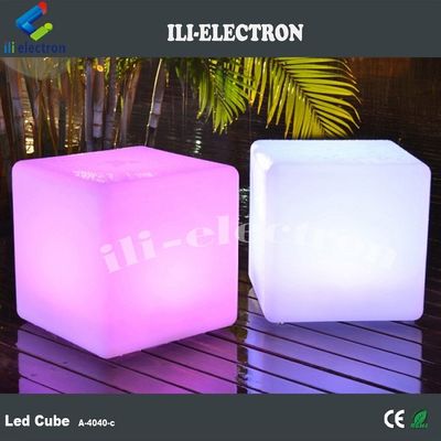 Commande à distance RGB Couleur changeante Batterie rechargeable Plastique éclairé Cube Light