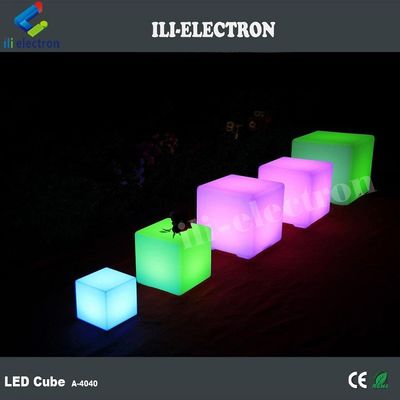 Commande à distance RGB Couleur changeante Batterie rechargeable Plastique éclairé Cube Light