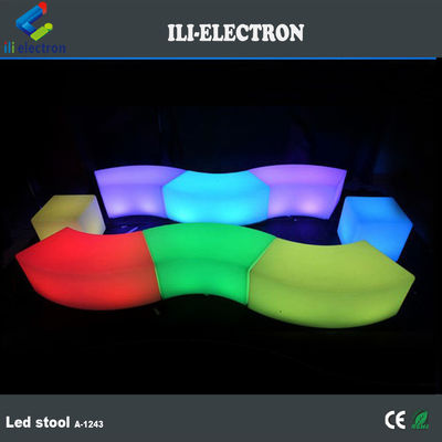 Mobilier en plastique à LED pas cher/mobilier en plastique à LED, lampe/tabouret de bar à LED