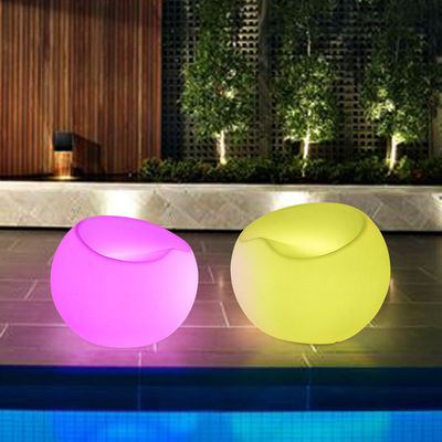 Modulaire de changement de couleur Puff Chaise en plastique meubles de salon Led Light Up Sofa