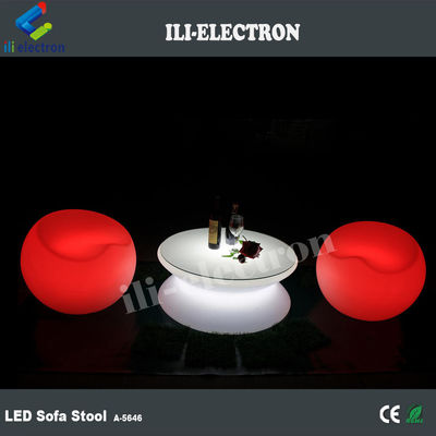 Modulaire de changement de couleur Puff Chaise en plastique meubles de salon Led Light Up Sofa