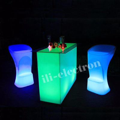 Nouveau design Rectangle éclairé partie a conduit lumière a conduit table de cocktail