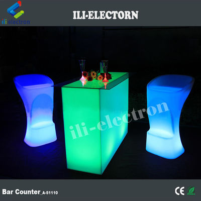 Nouveau design Rectangle éclairé partie a conduit lumière a conduit table de cocktail