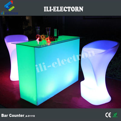 Nouveau design Rectangle éclairé partie a conduit lumière a conduit table de cocktail