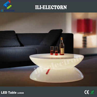 Table ronde en plastique à LED avec éclairage à distance RGB