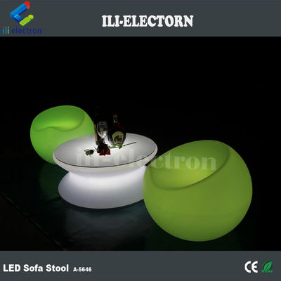 Table ronde en plastique à LED avec éclairage à distance RGB