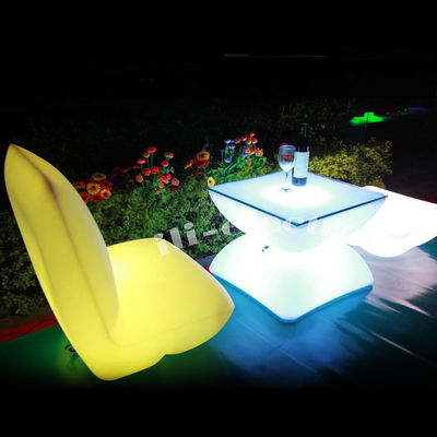 Meubles à LED en PE en plastique, tables de cocktails à LED 16 Couleur changeante